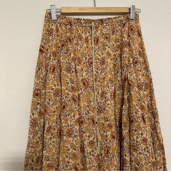 SPELL & The Gypsy Sundown Floral Maxi Skirt Elastic Waist Size Small Women’s - Picture 3 of 10